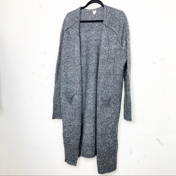 UNIQ marled Gray open closure knit duster cardigan - Picture 4 of 9